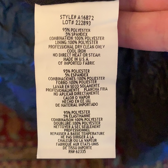 NWT Betsy & Adams Gorgeous Blue Black Floral Gown - Picture 10 of 10